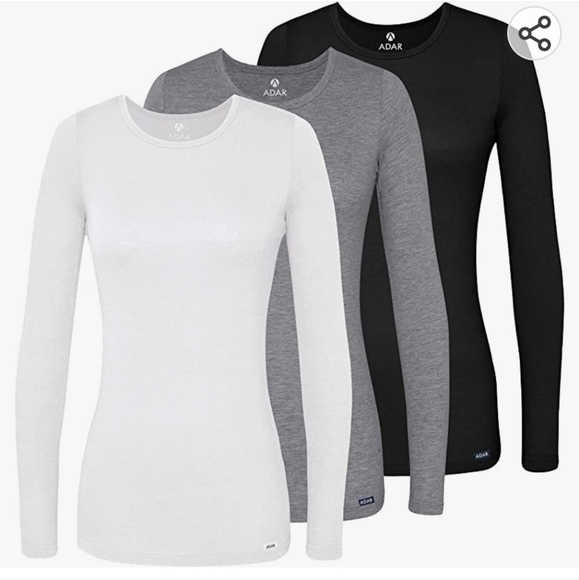 Adar Tops - NWT Adar 3 pk Underscrubs Long Sleeve T Shirt